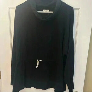 Grey State Cowl Neck Cinch Waist Sweatshirt